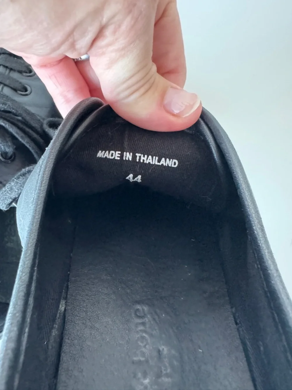 Rag & Bone Standard Issue Leather Sneaker Black Excellent Condition Size 44